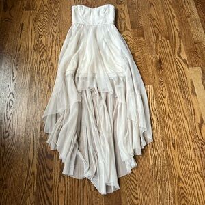 BCBG Max and Cleo ivory shiny layered dress NWOT